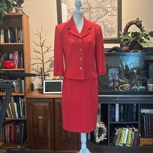 St. John Collection knit jacket and skirt set
